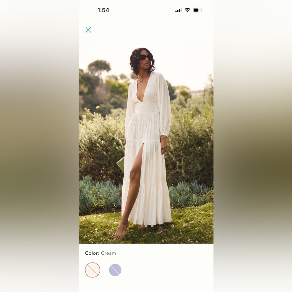 Elegant Cream Maxi Dress by LSPACE